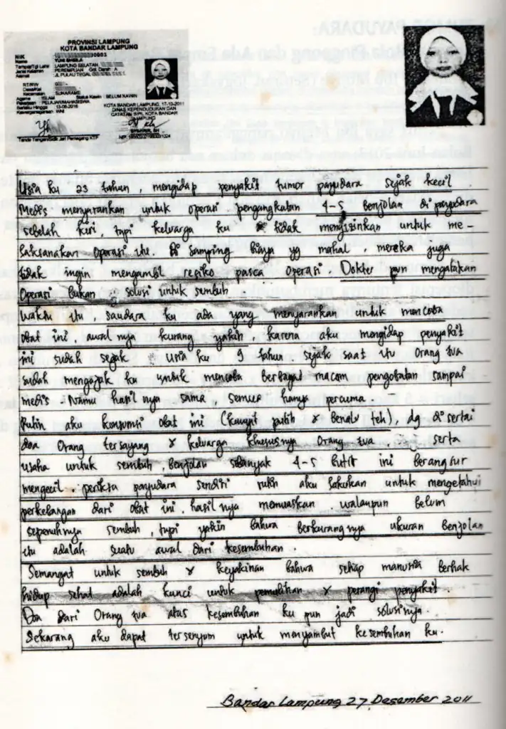 Foto testimoni Nona Yuni Sheila