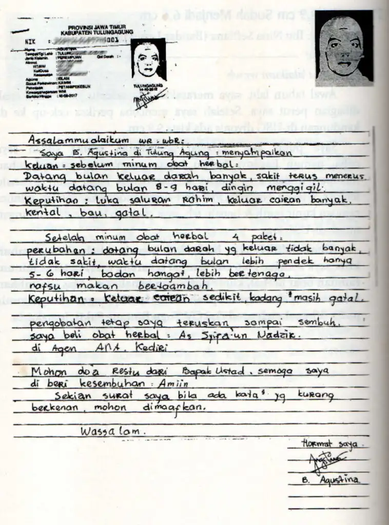 Foto testimoni Ibu Agustina
