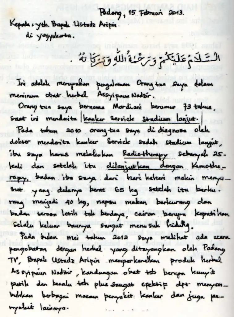 Foto testimoni Ibu Rezlina Hanif